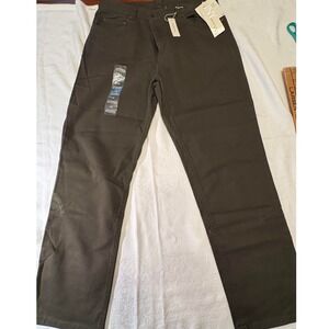 Jones New York Sport Olive Green Stretch Pants Size 14 Straight Leg NWT